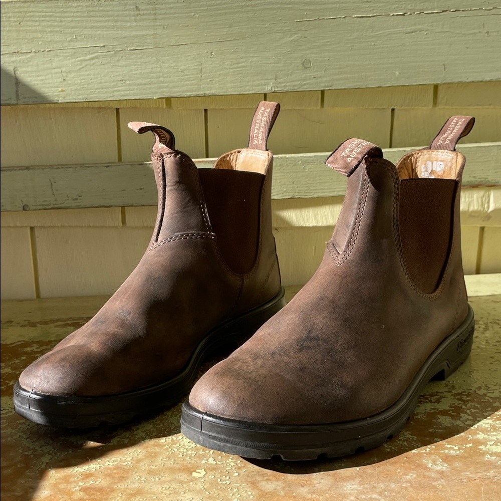 Blundstone men’s 585 Rustic brown Chelsea boots AU/UK size 9 excellent condition